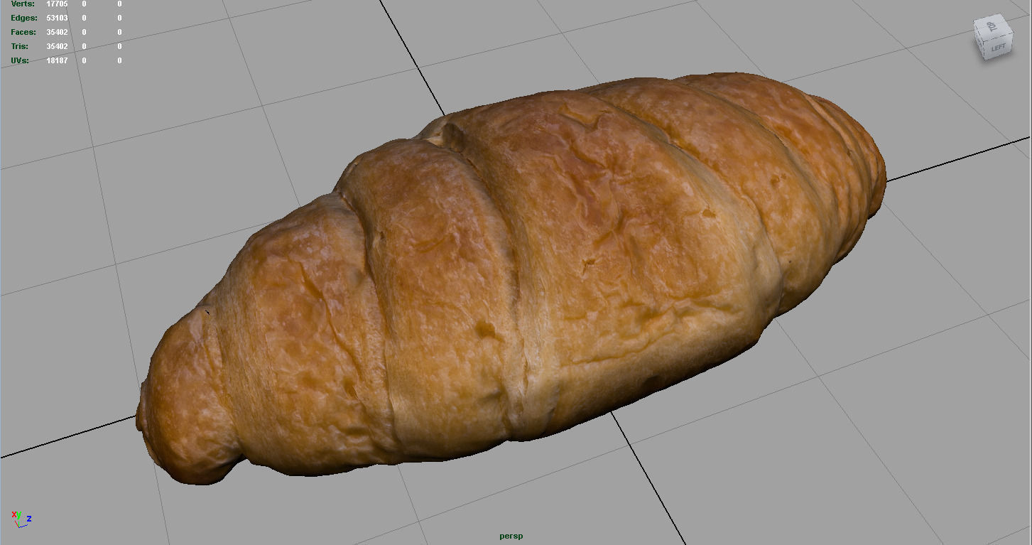 Realistic Croissant 3D model_2