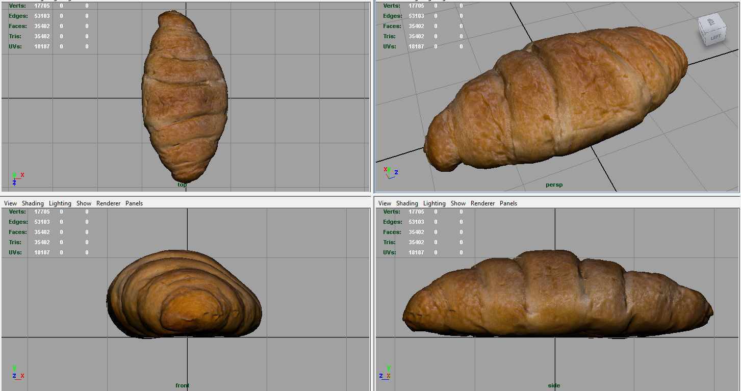 Realistic Croissant 3D model_3