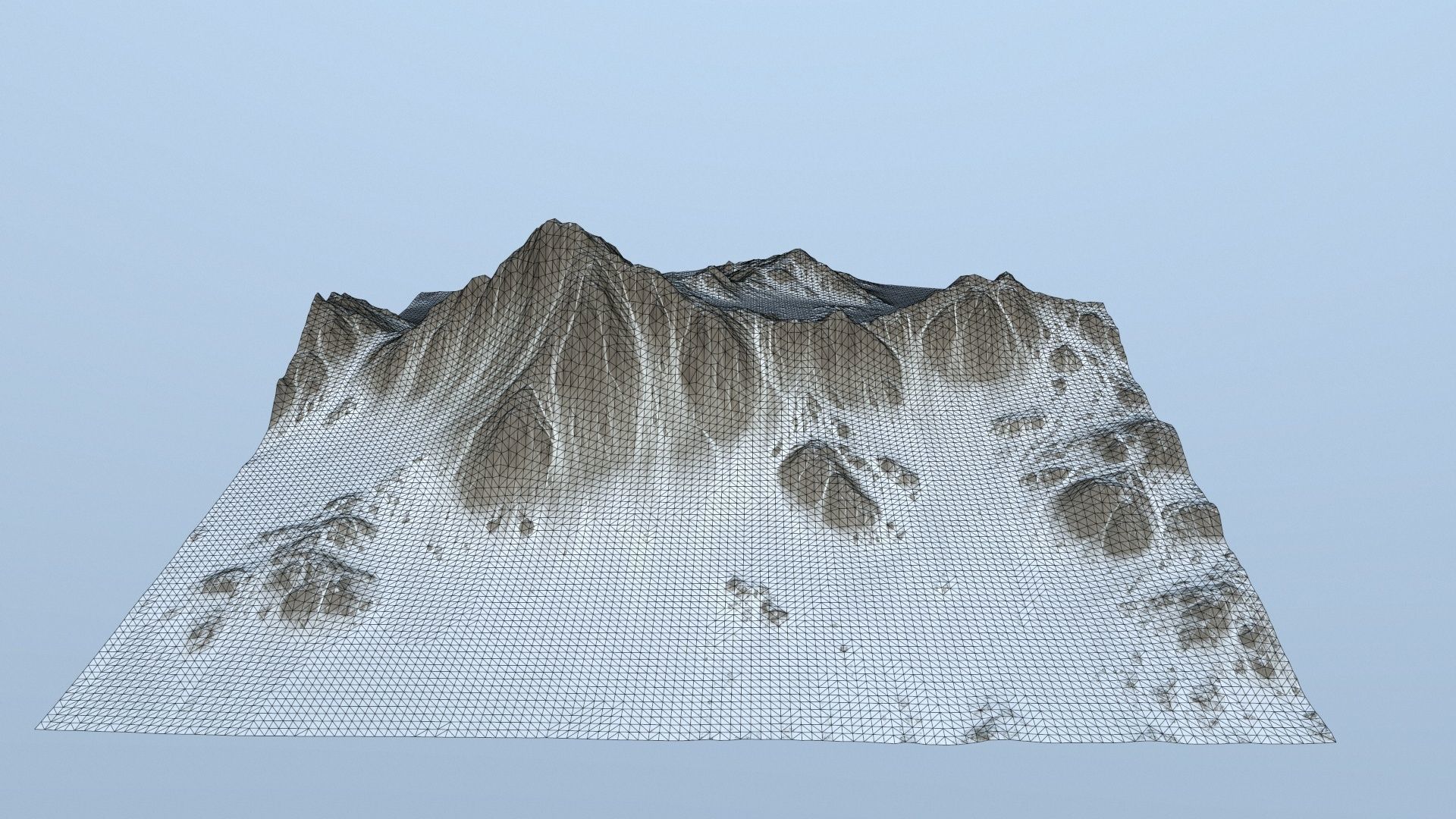 Mountain 2 with snow on top Low-poly 3D model_13
