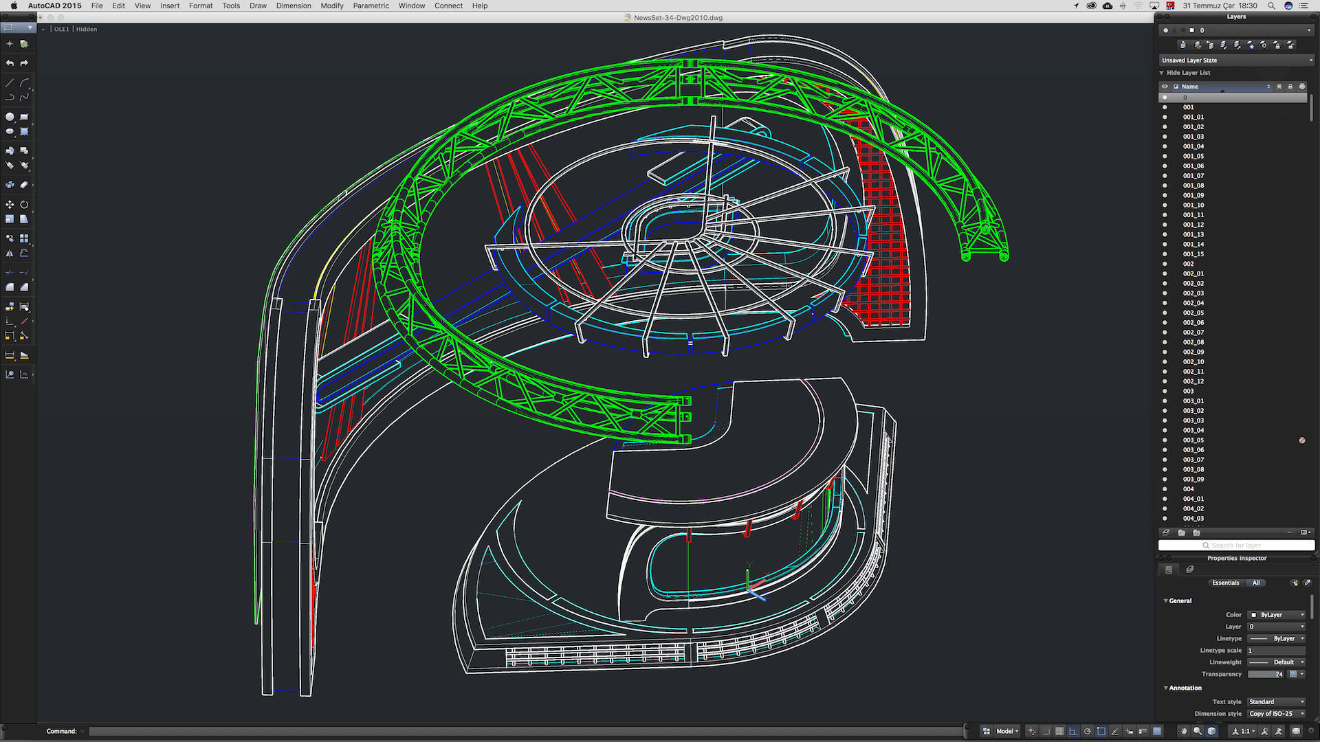 Virtual TV Studio News Set 34 3D model_23