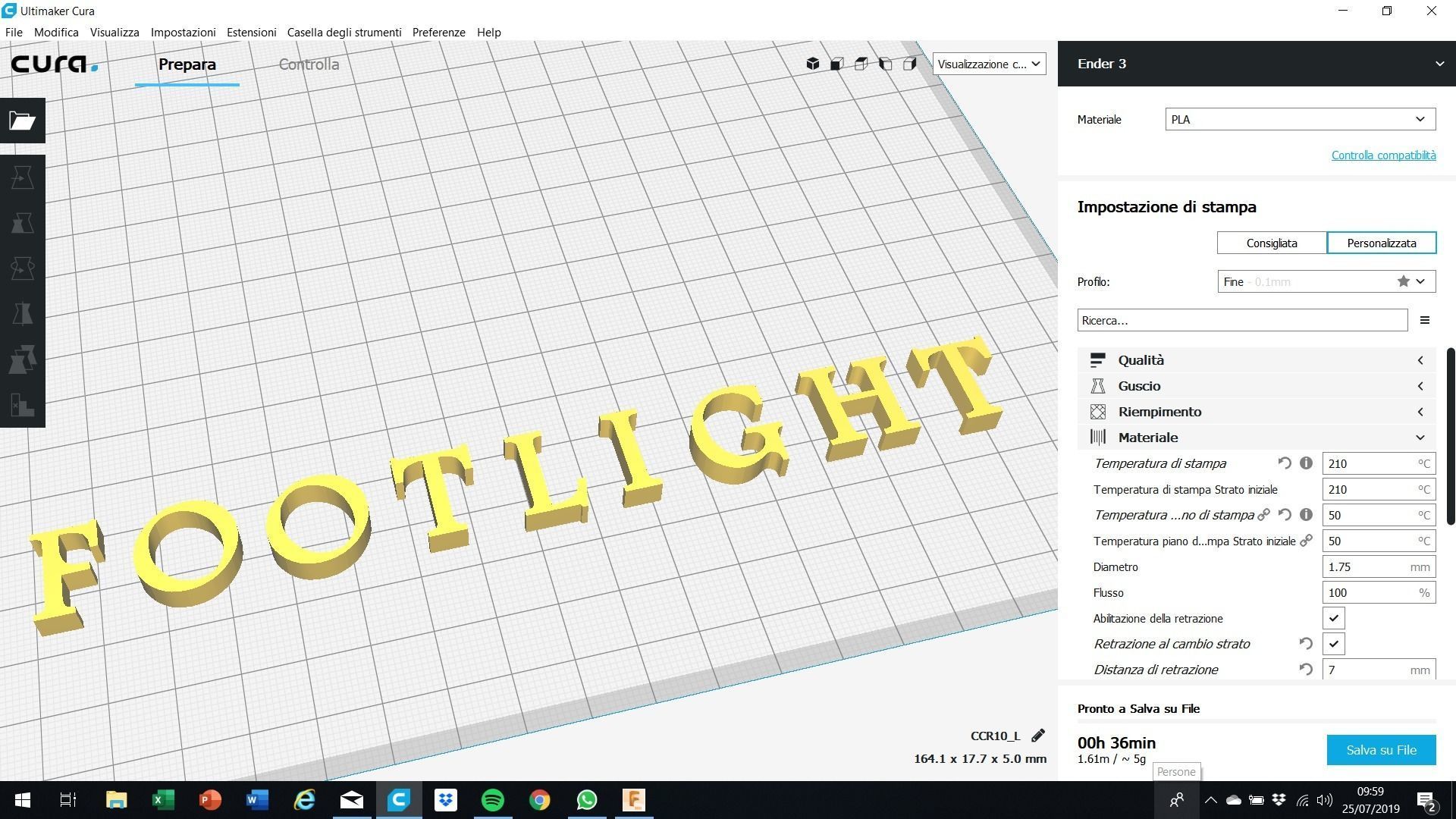 FOOTLIGHT font uppercase and lowercase 3D Letters STL FILE 3D print model_9