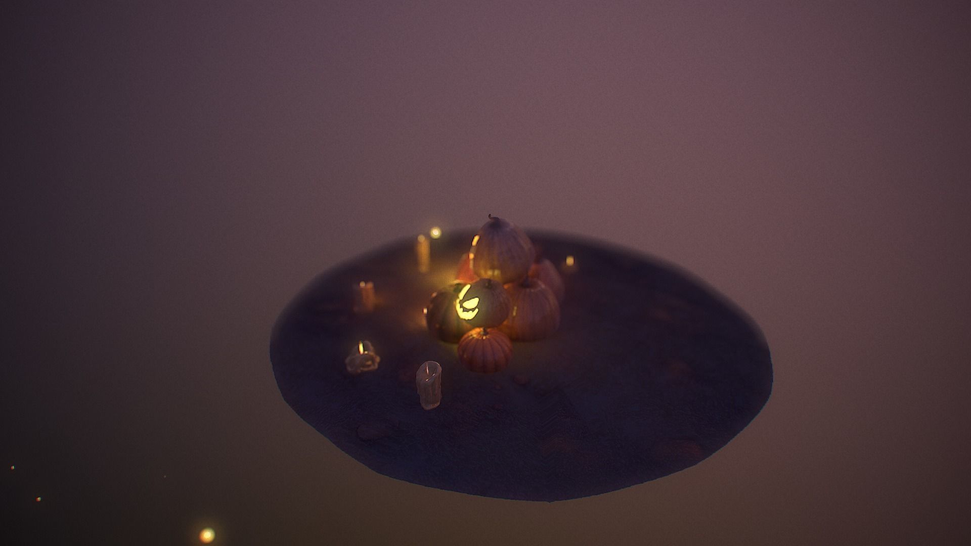 Halloween Pumpkins Low-poly 3D model_25