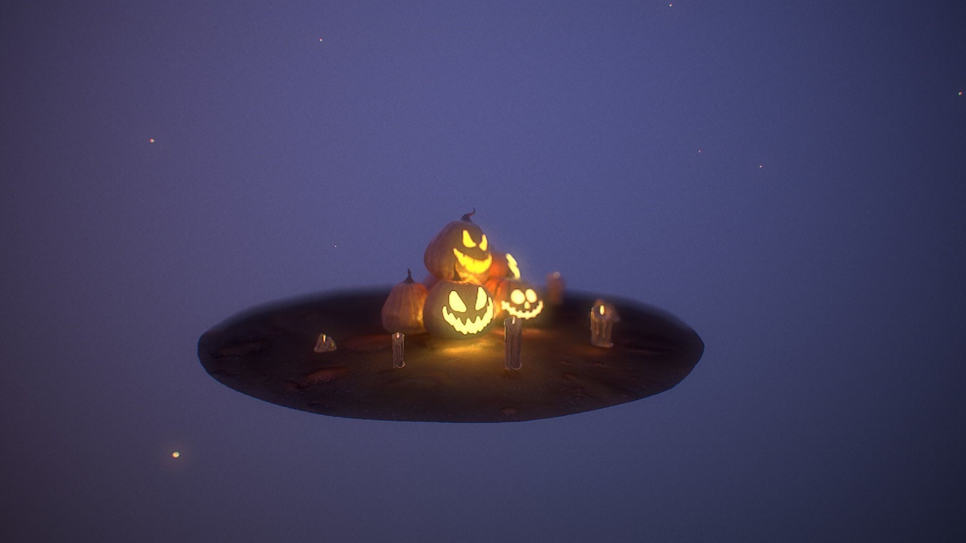 Halloween Pumpkins Low-poly 3D model_22
