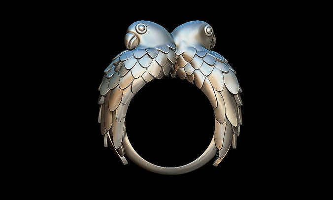 Parrots ring 3D print model