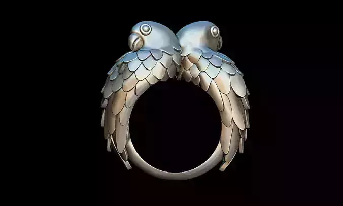 Parrots ring 3D print model