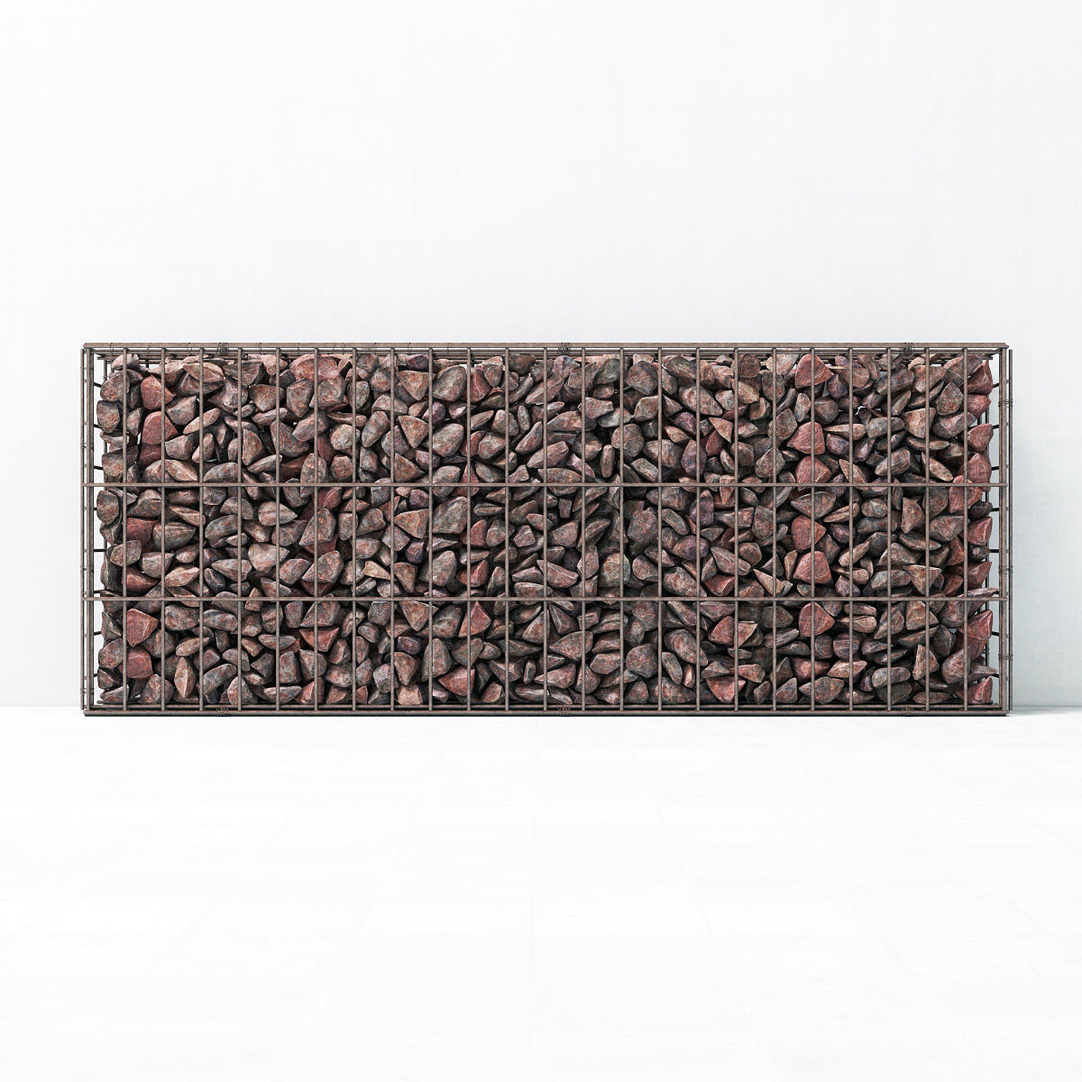 Gabion cage frame 3D model_2