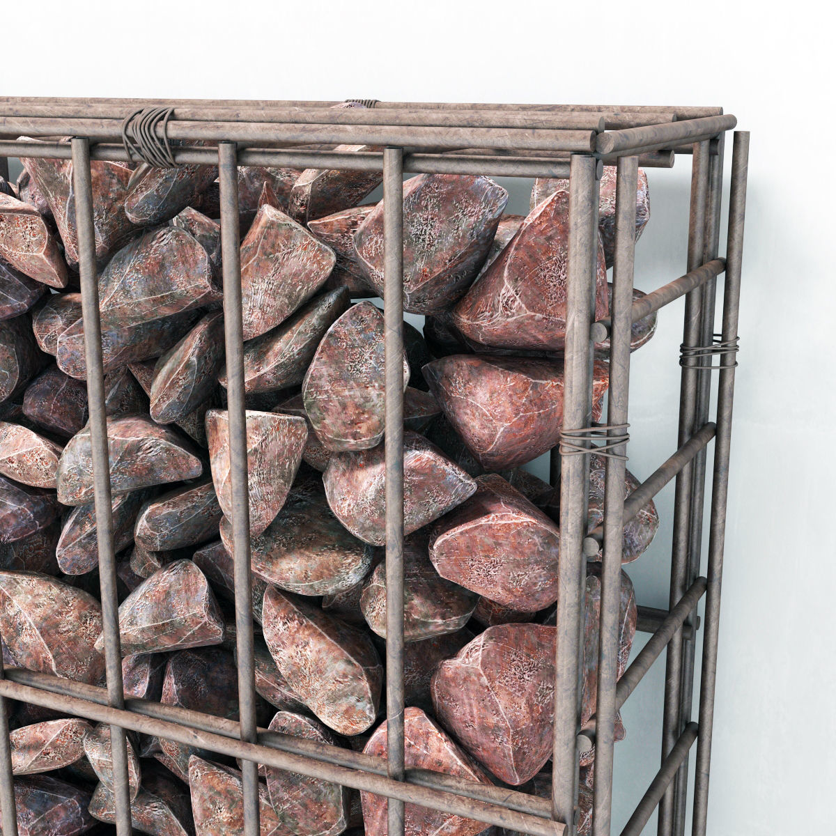 Gabion cage frame 3D model_3
