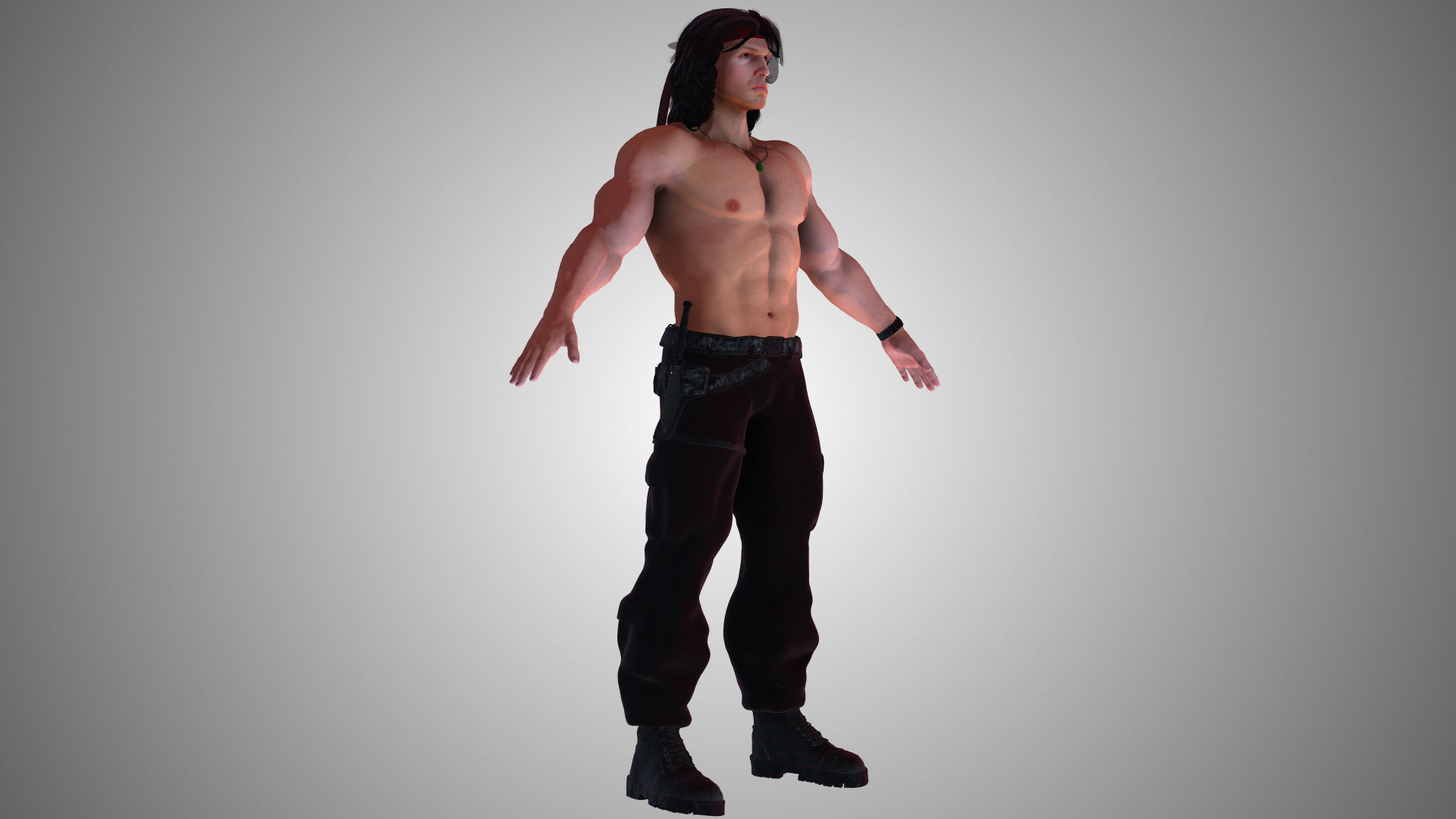 John Rambo - Sylvester Stallone 3D model_7