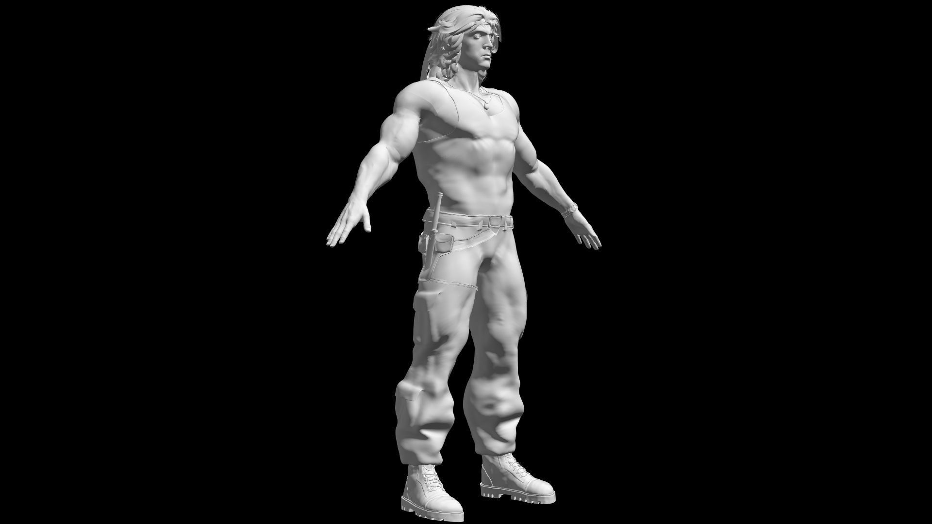 John Rambo - Sylvester Stallone 3D model_3