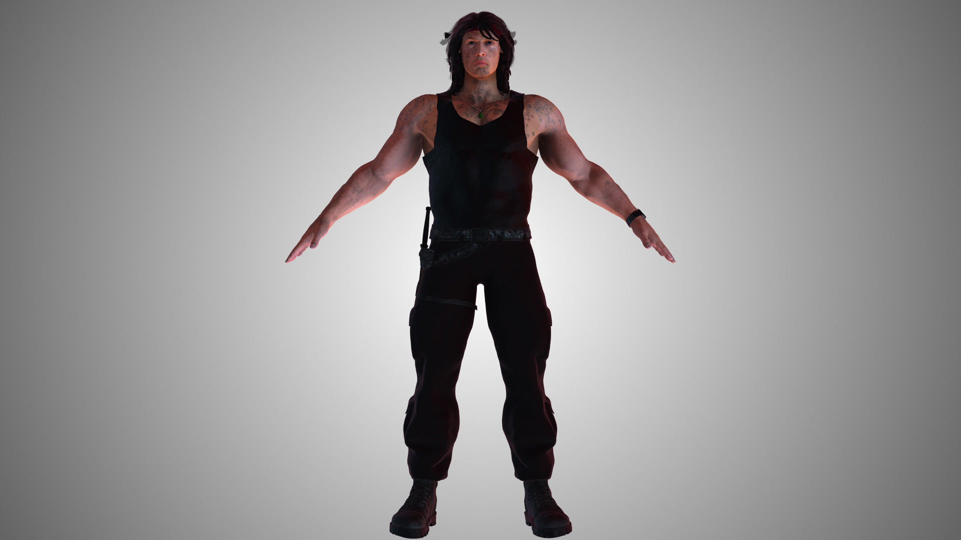 John Rambo - Sylvester Stallone 3D model_8