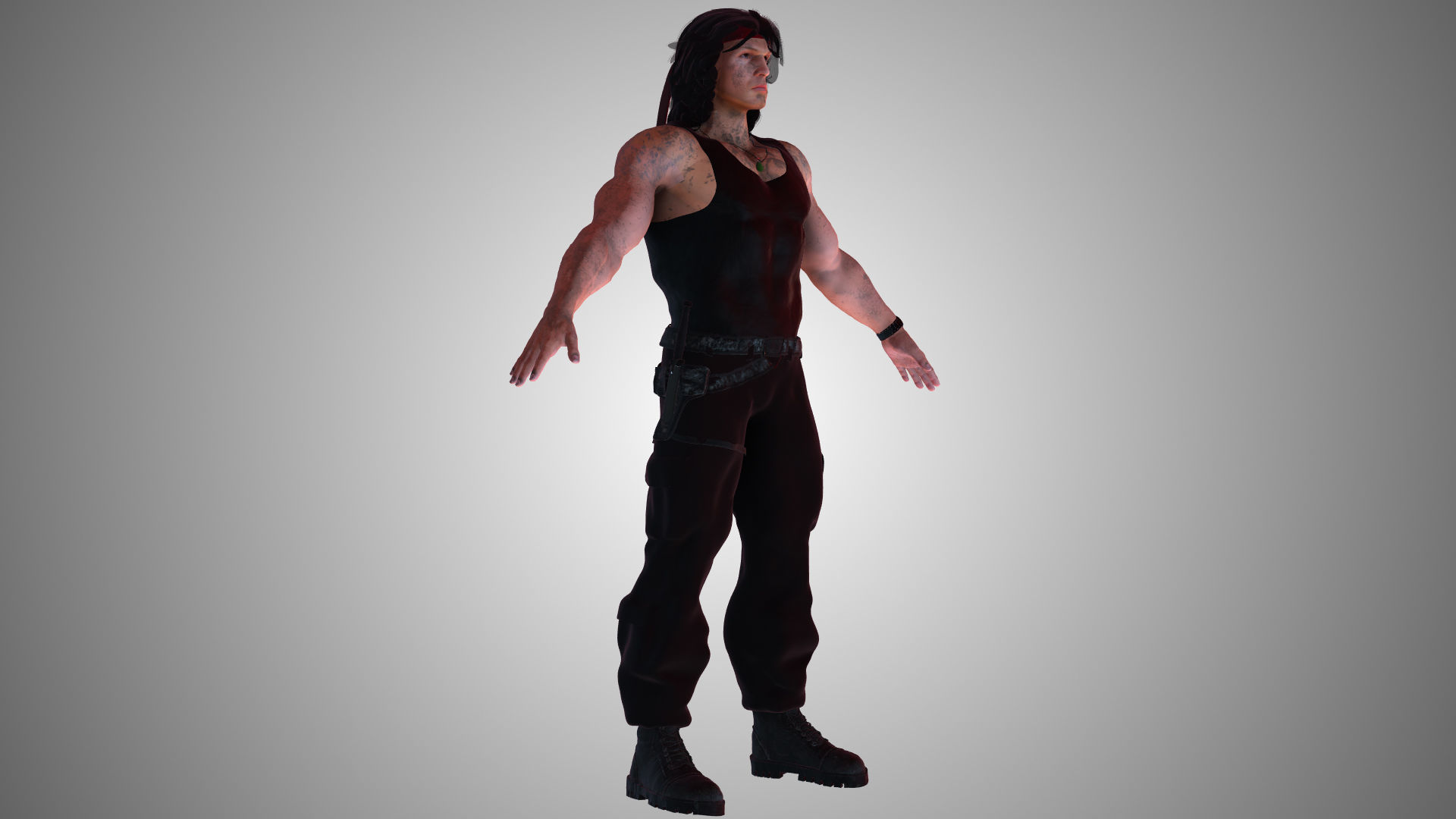 John Rambo - Sylvester Stallone 3D model_5