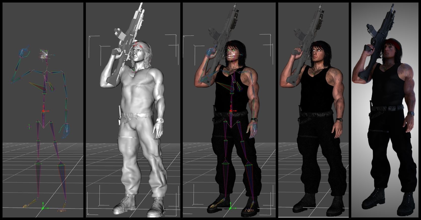 John Rambo - Sylvester Stallone 3D model_12