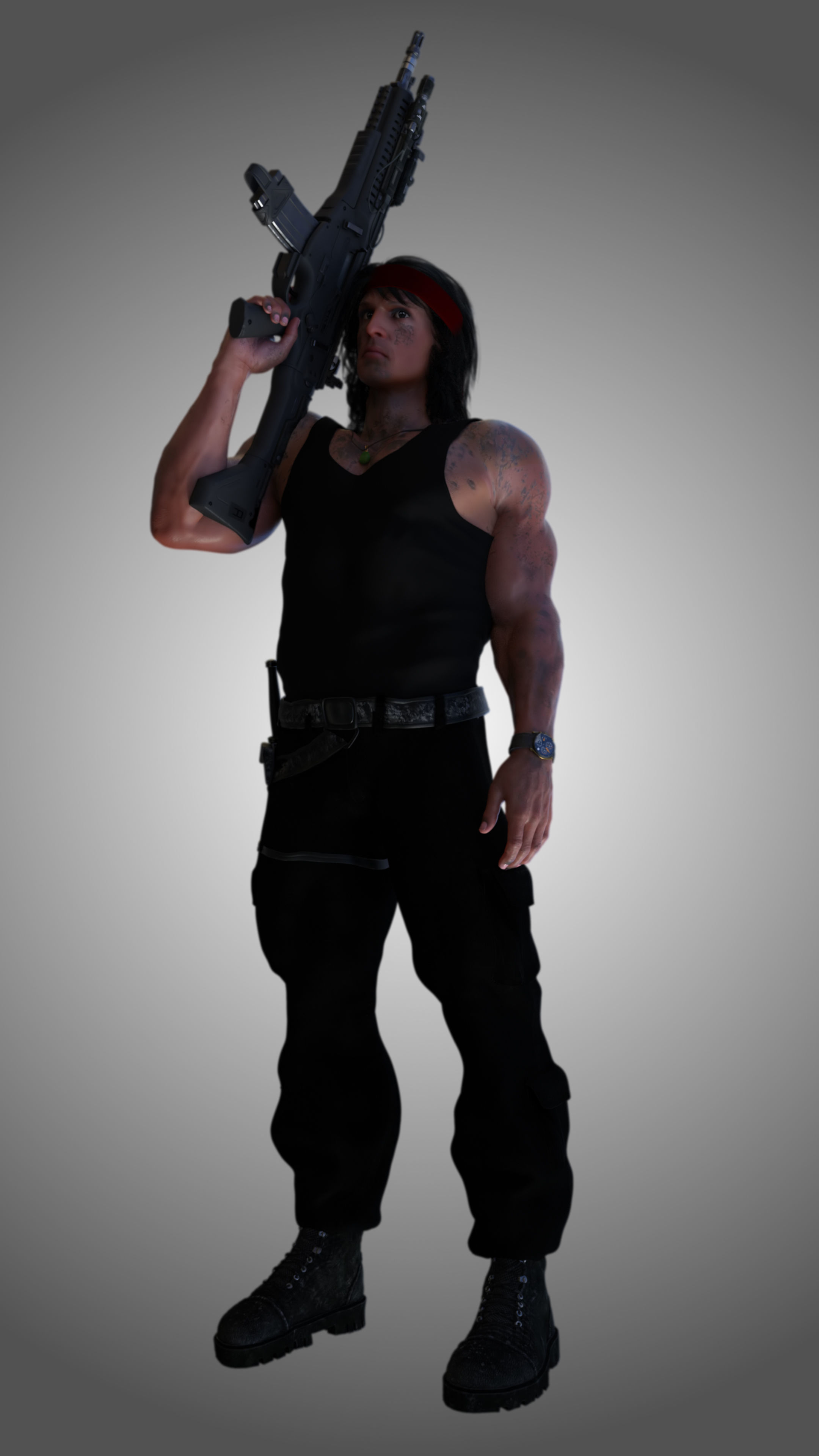 John Rambo - Sylvester Stallone 3D model_13