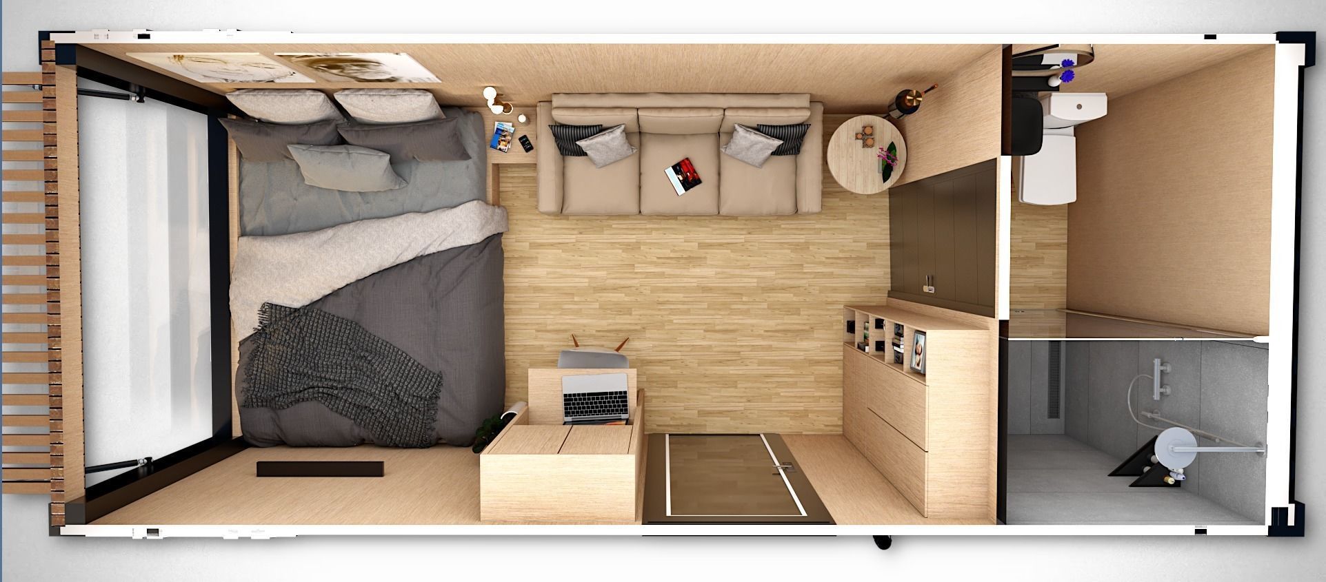 container hotel 3d model Low-poly 3D model_5