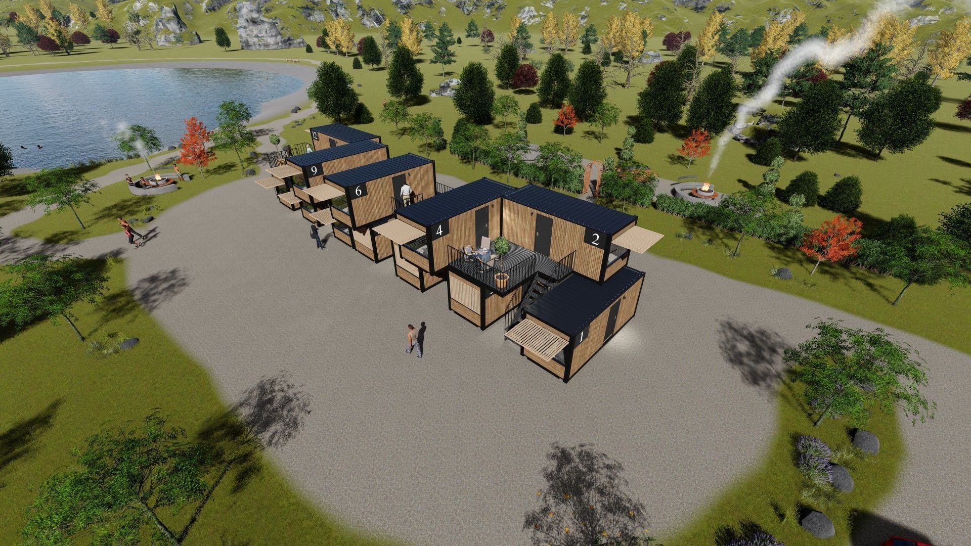 container hotel 3d model Low-poly 3D model_7
