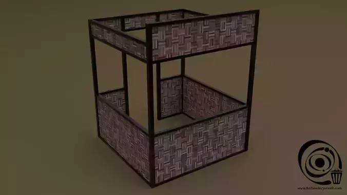 Stall stand 02 R Low-poly 3D model