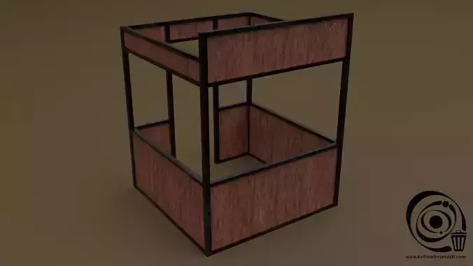 Stall stand 03 R Low-poly 3D model