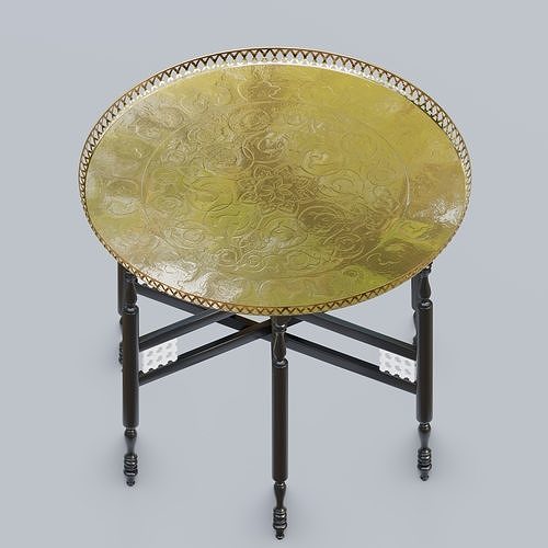 Moroccan tray table 3D model