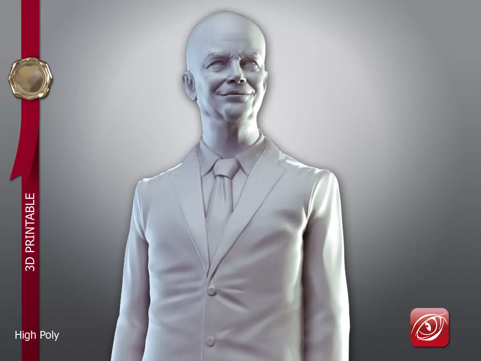 Dwight D Eisenhower Stand 3D print model_0