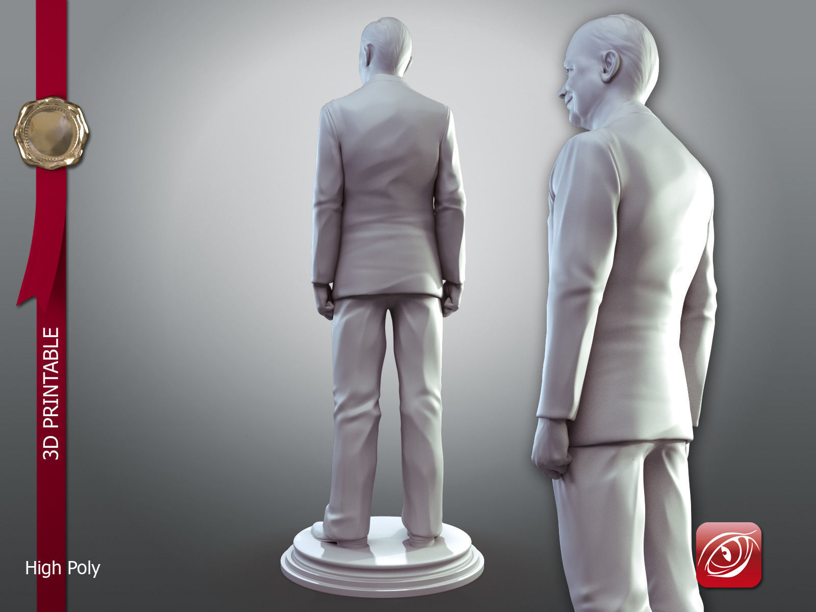 Dwight D Eisenhower Stand 3D print model_4