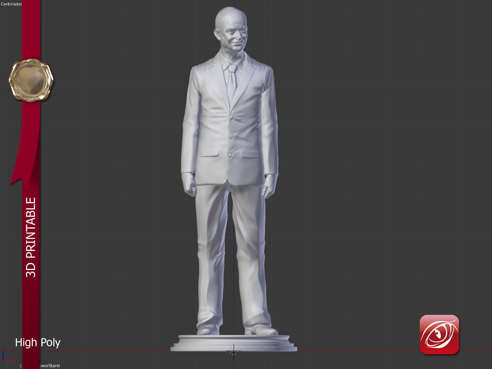 Dwight D Eisenhower Stand 3D print model_5