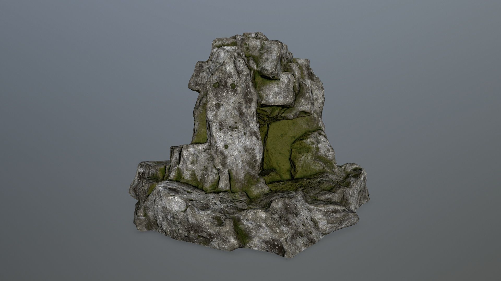 skull cave Low-poly 3D model_6