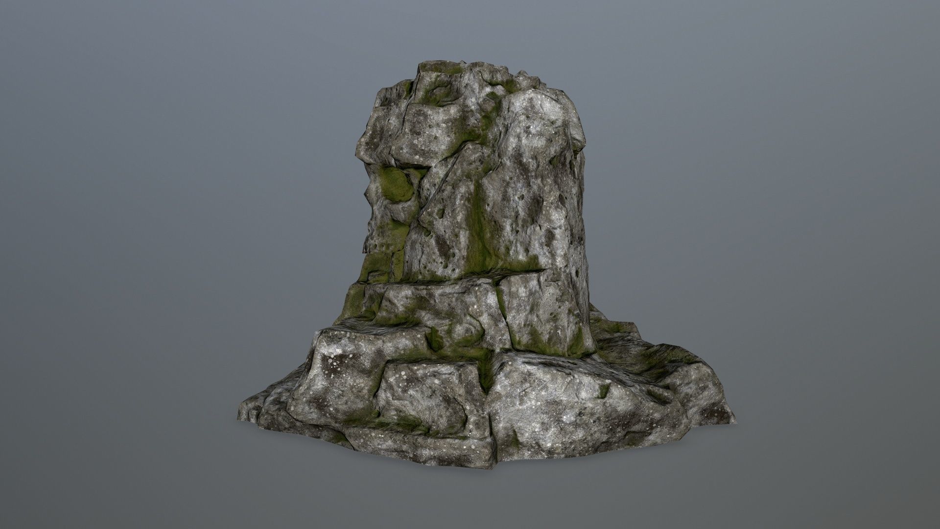skull cave Low-poly 3D model_7