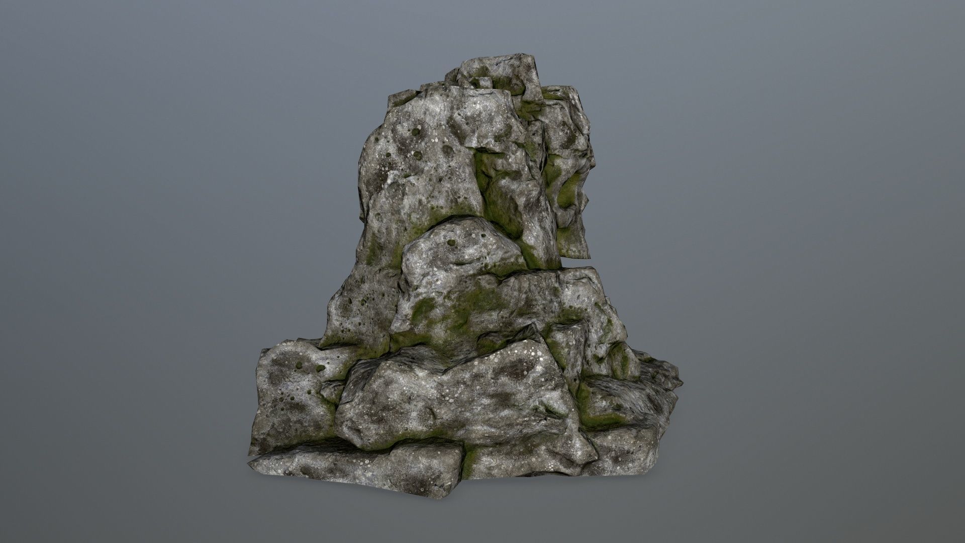 skull cave Low-poly 3D model_3