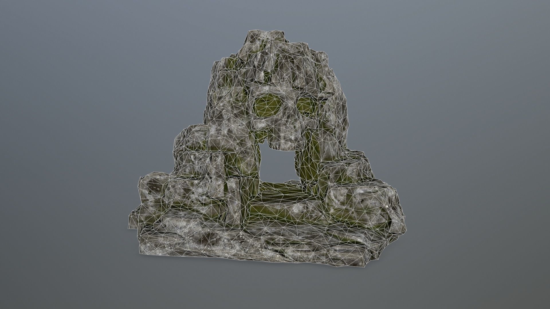 skull cave Low-poly 3D model_10