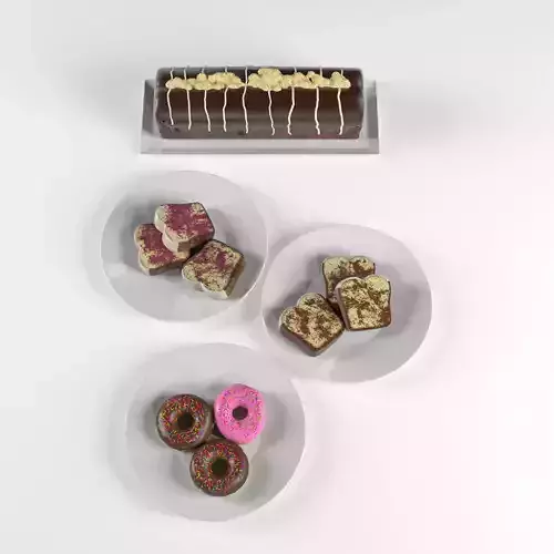 Coffe Cake Decoration 3D model