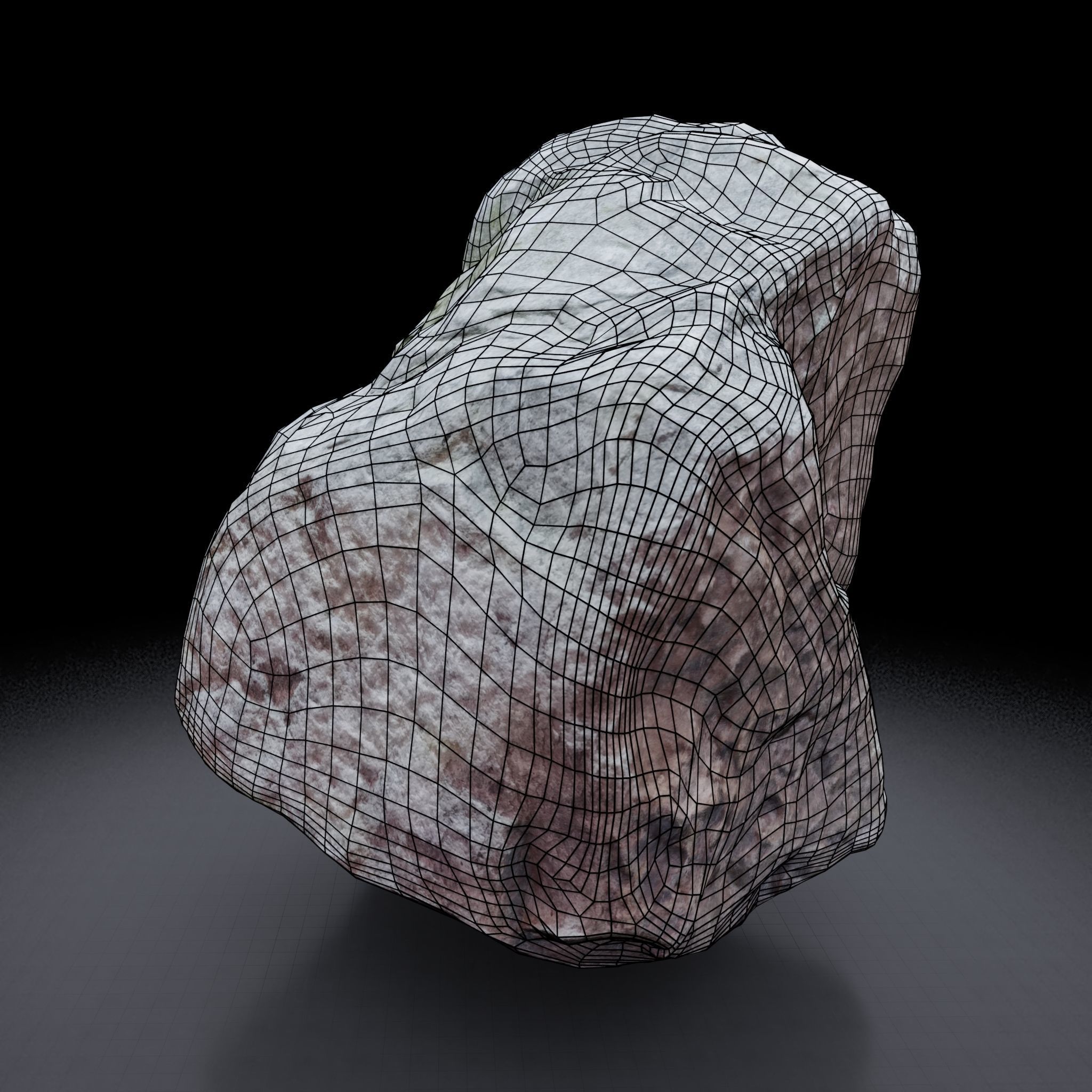 Rock 3D model - Photoscanned PBR Textures - Low and High Low-poly 3D model_6