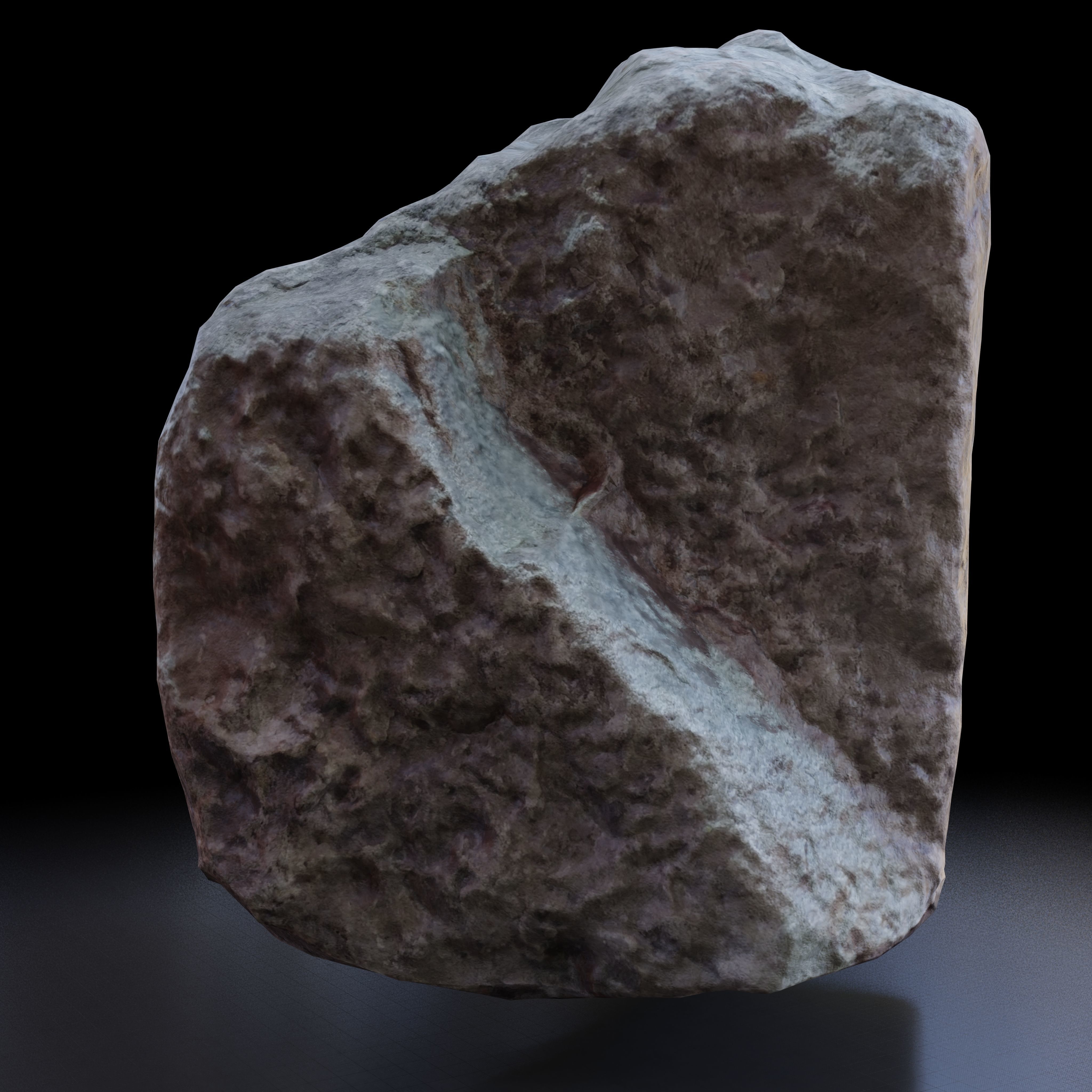 Rock 3D model - Photoscanned PBR Textures - Low and High Low-poly 3D model_3