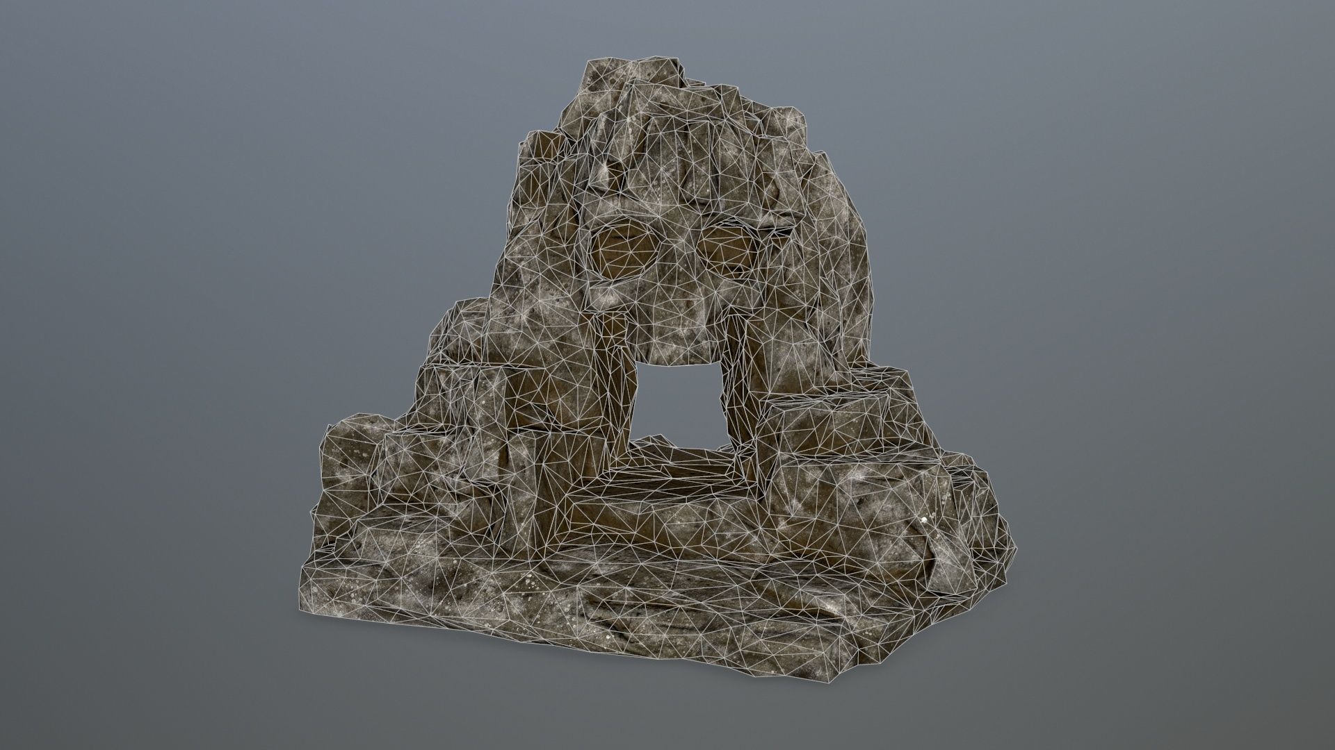 skull cave Low-poly 3D model_12