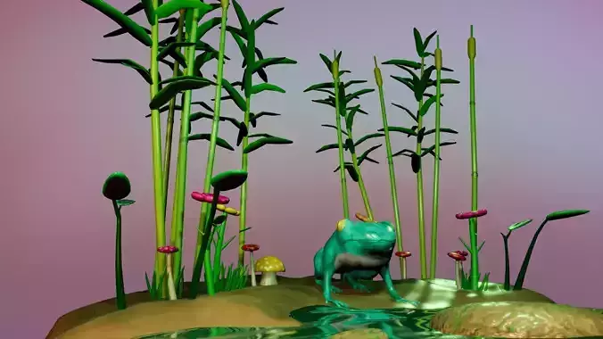 Bright Frog Free 3D model