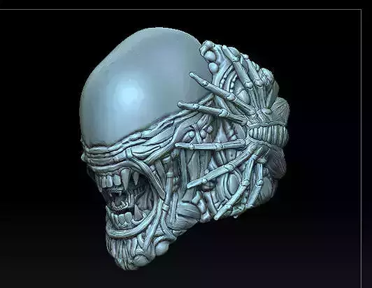 ALIEN RING DETAILED MODEL 3D