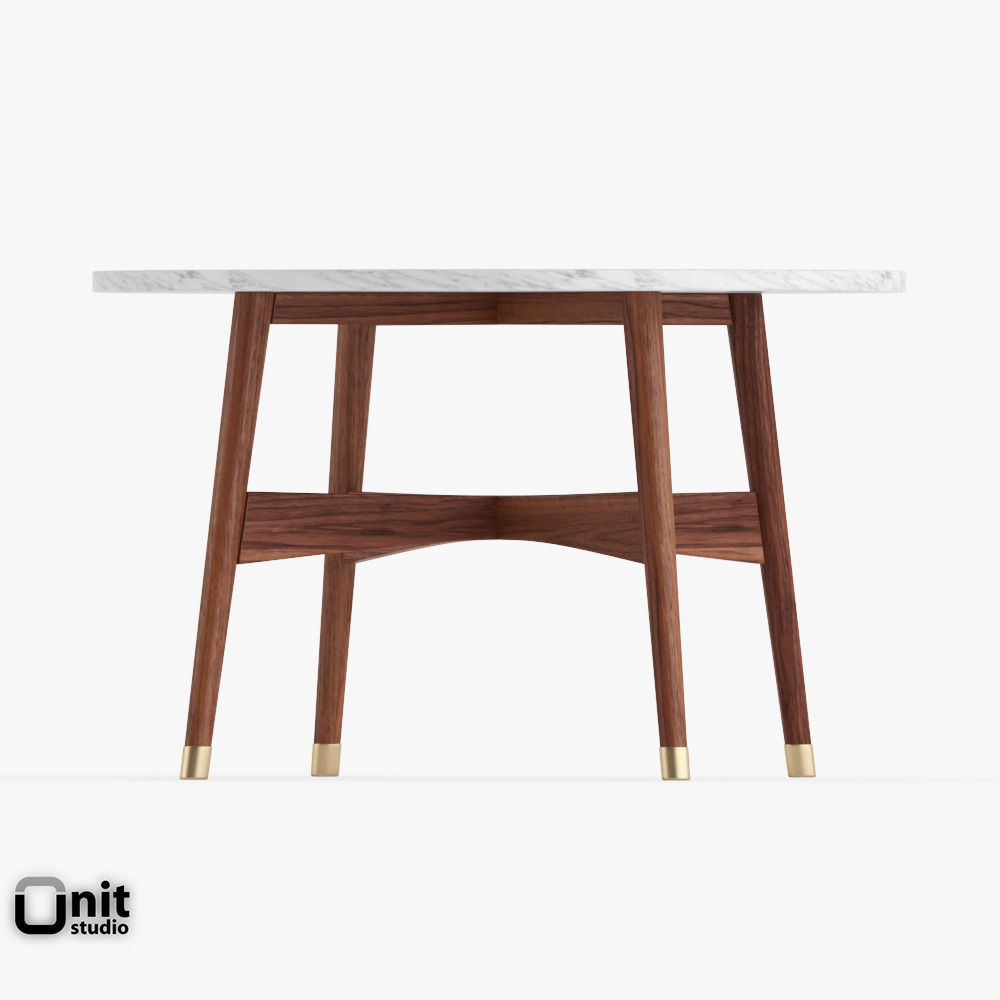 Reeve Mid-Century Round Coffee Table by West Elm 3D model_4