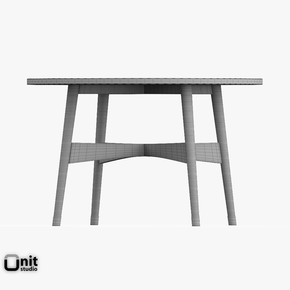 Reeve Mid-Century Round Coffee Table by West Elm 3D model_9
