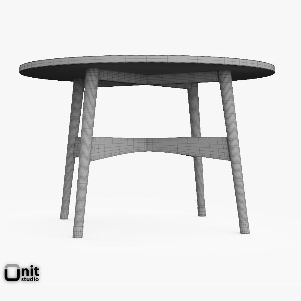 Reeve Mid-Century Round Coffee Table by West Elm 3D model_6