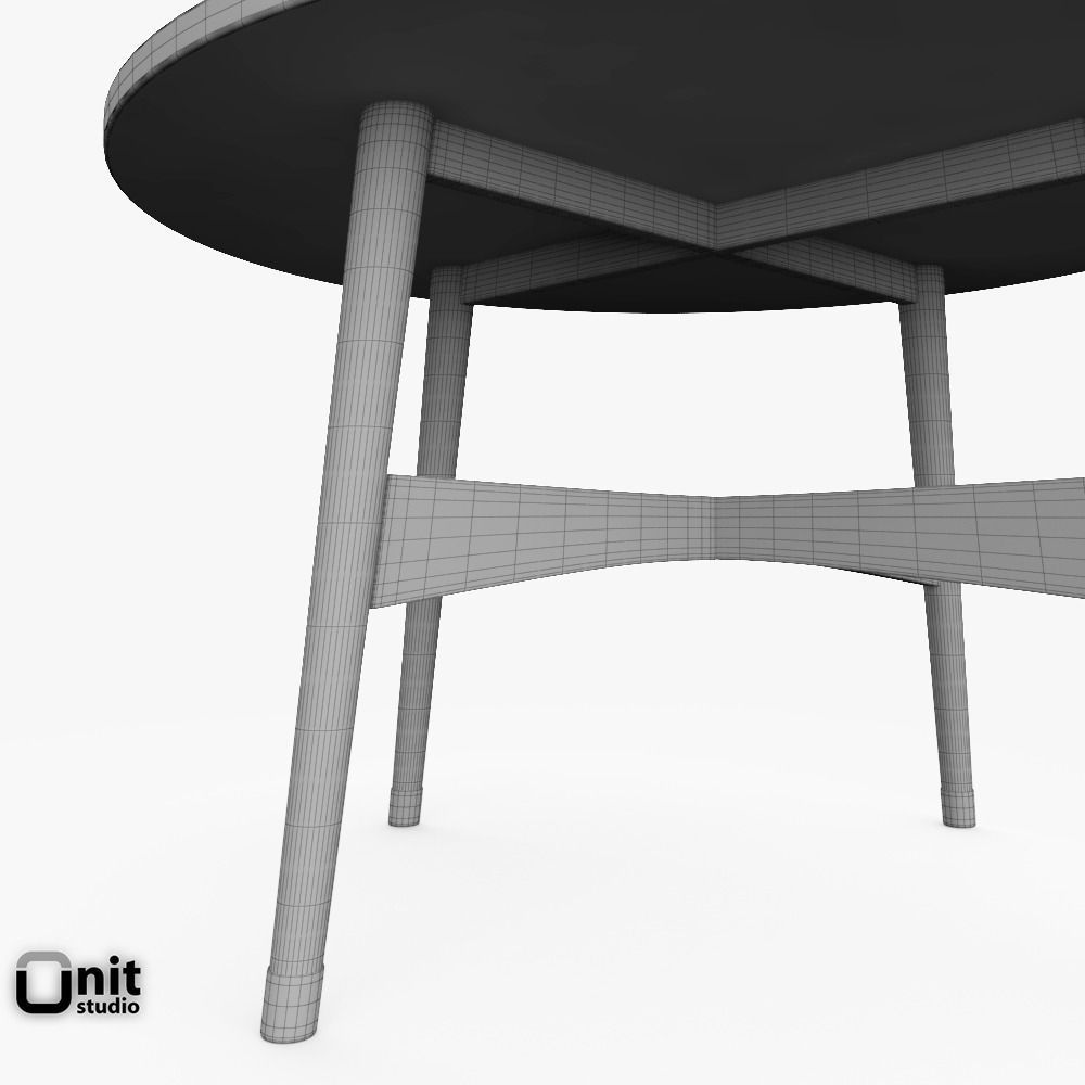 Reeve Mid-Century Round Coffee Table by West Elm 3D model_7