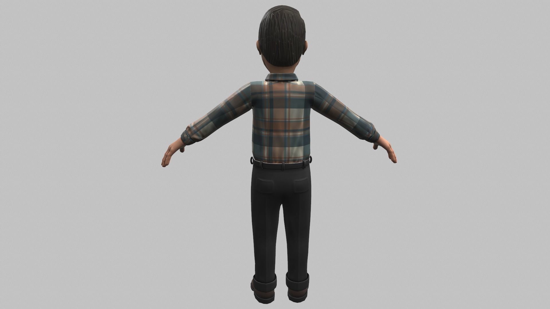 Cartoon Man 3D model_3