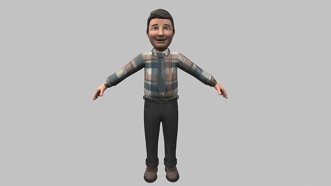 Cartoon Man 3D model