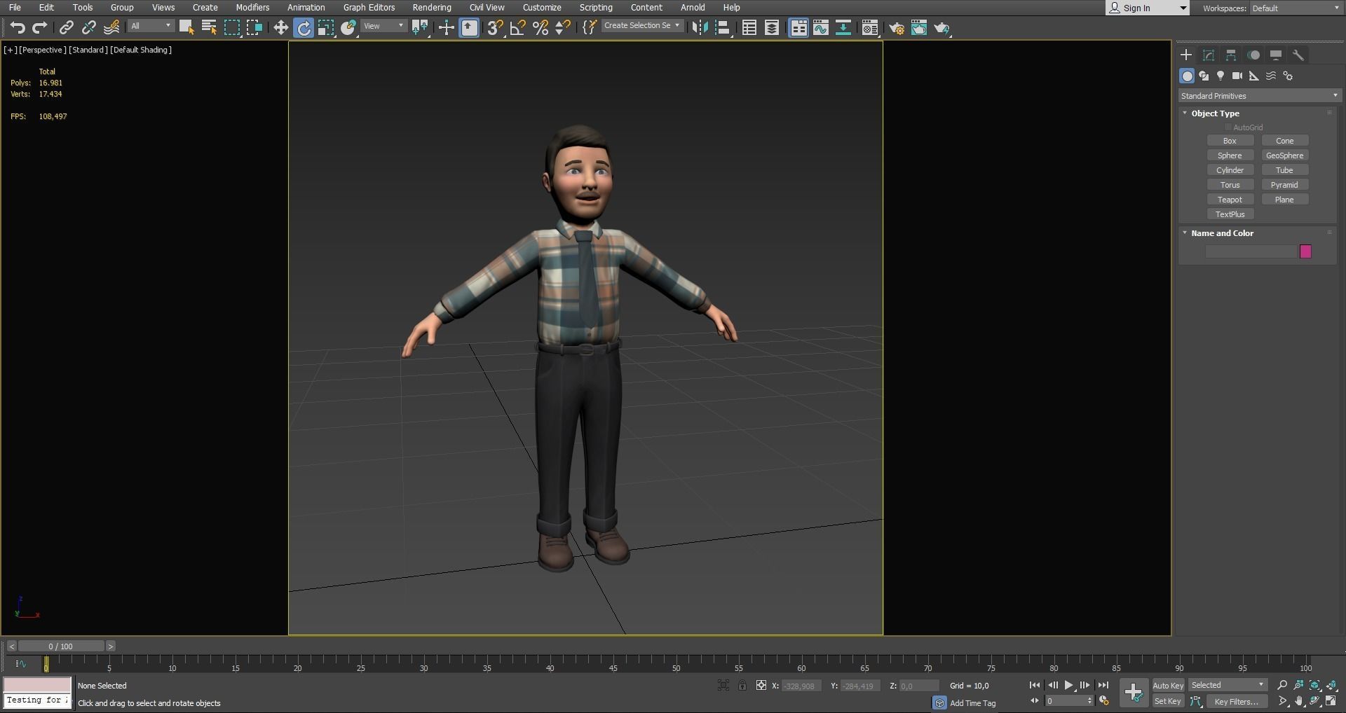 Cartoon Man 3D model_13