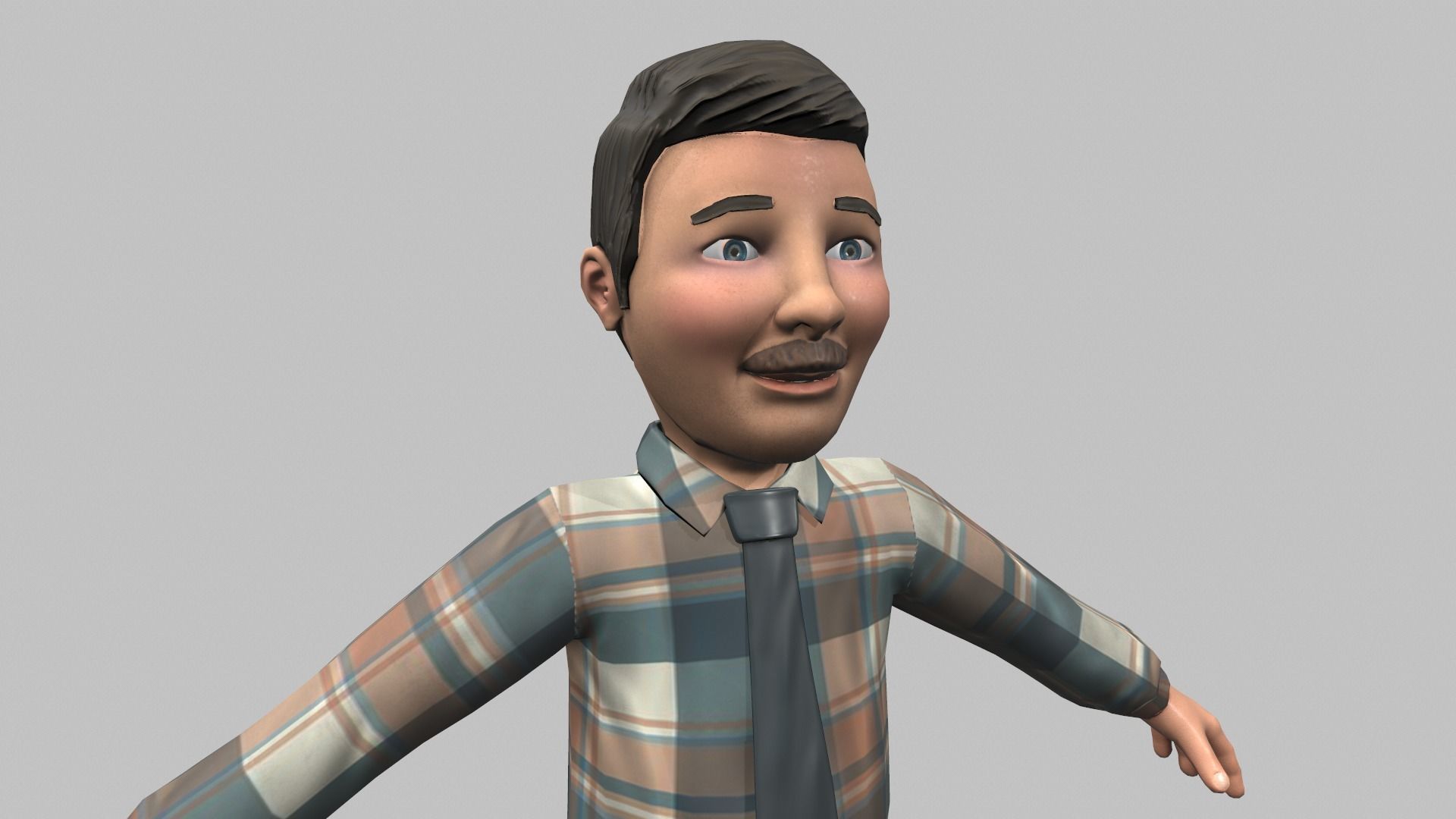 Cartoon Man 3D model_6