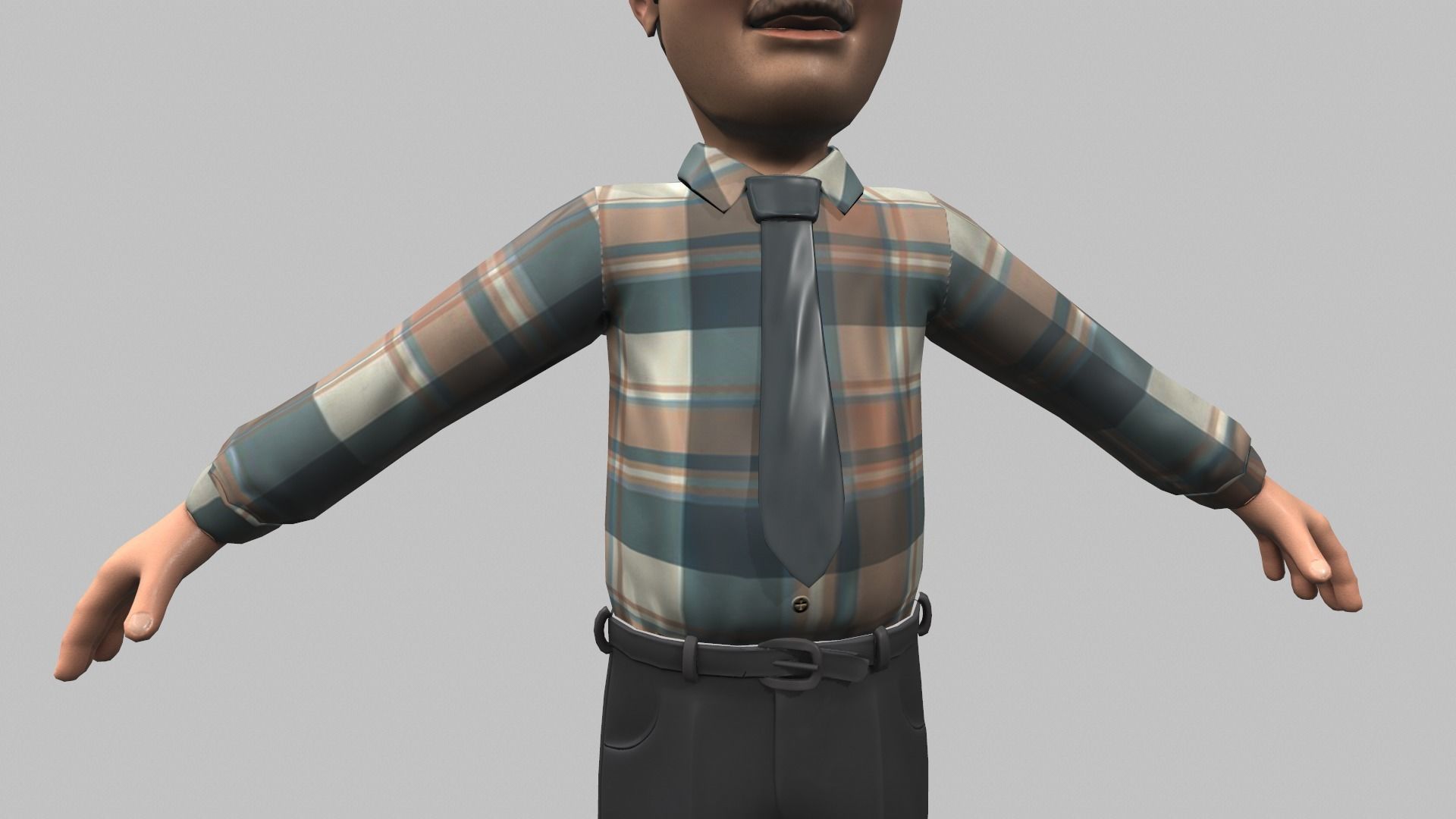 Cartoon Man 3D model_8