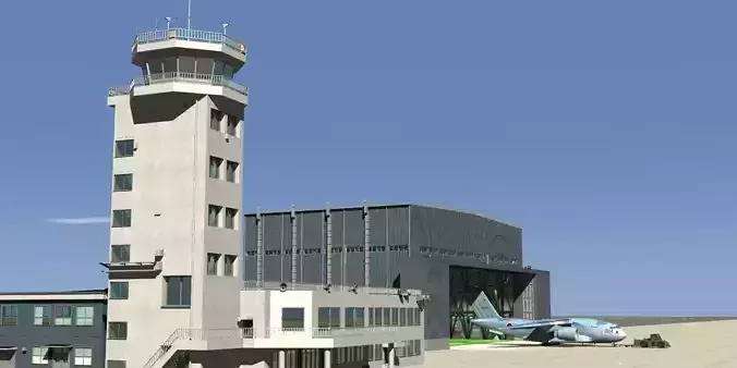 JASDF Large Aircraft Hanger and Control tower