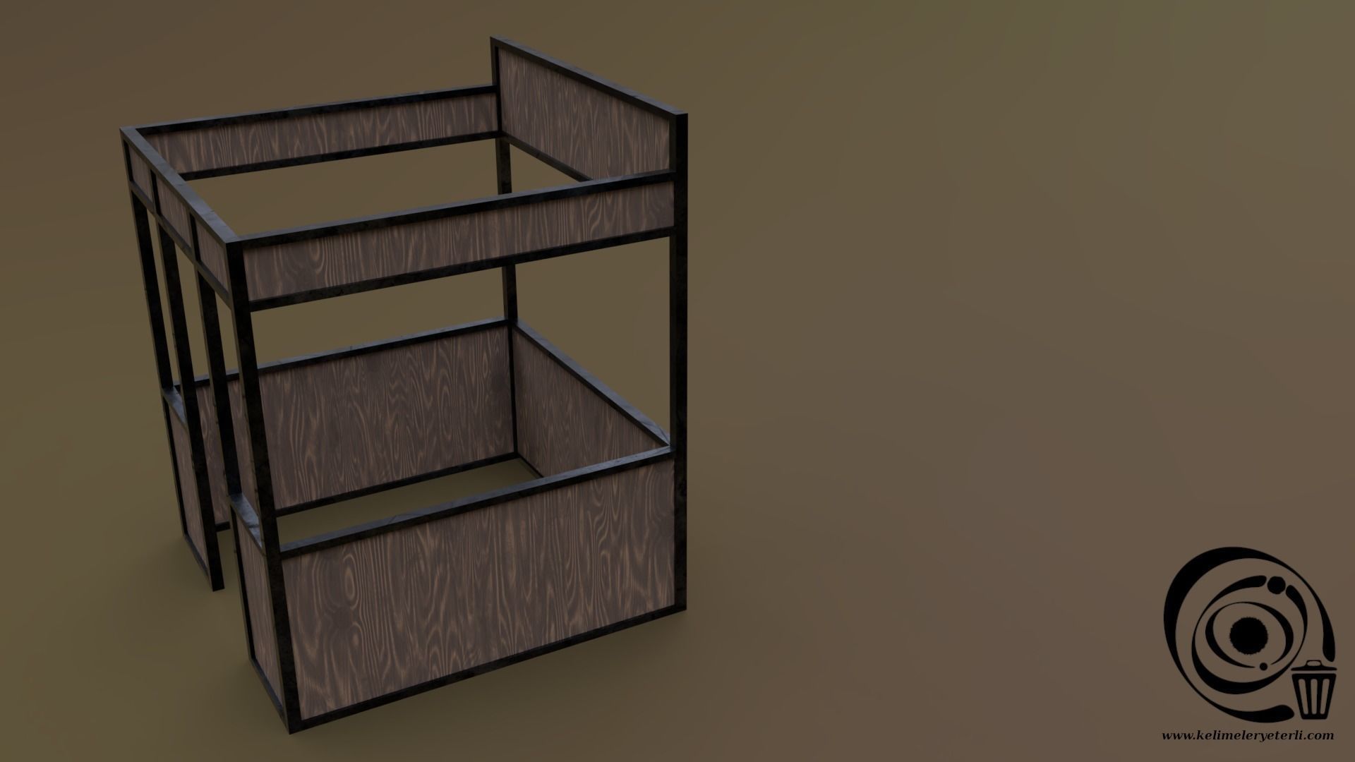 Stall stand 05 4in1 R - 4 PBR Texture 1 Model Low-poly 3D model_8
