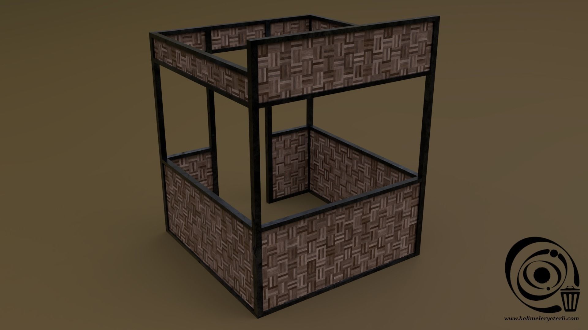 Stall stand 05 4in1 R - 4 PBR Texture 1 Model Low-poly 3D model_3