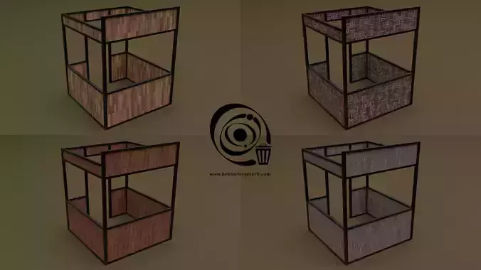Stall stand 05 4in1 R - 4 PBR Texture 1 Model