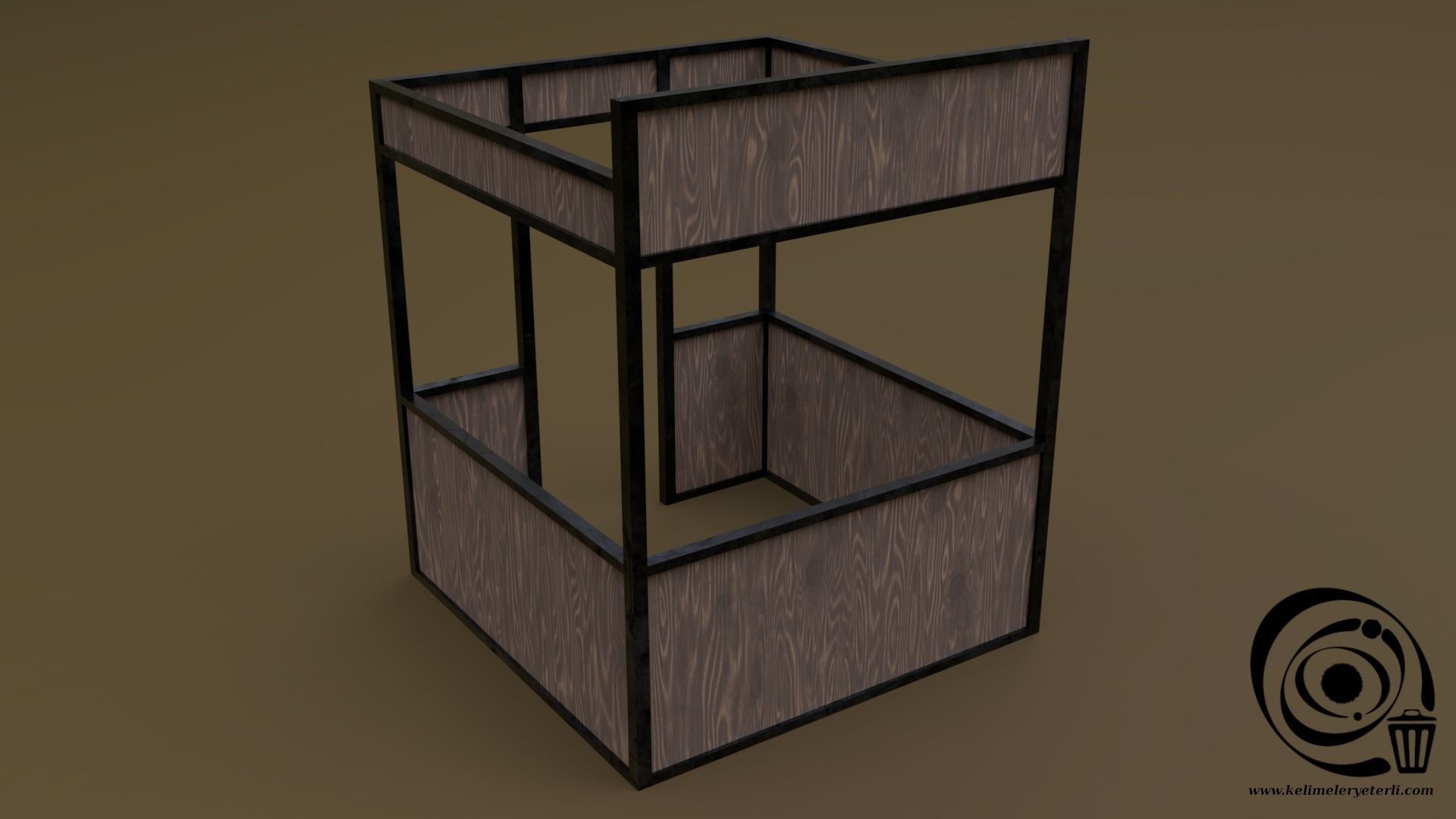 Stall stand 05 4in1 R - 4 PBR Texture 1 Model Low-poly 3D model_7