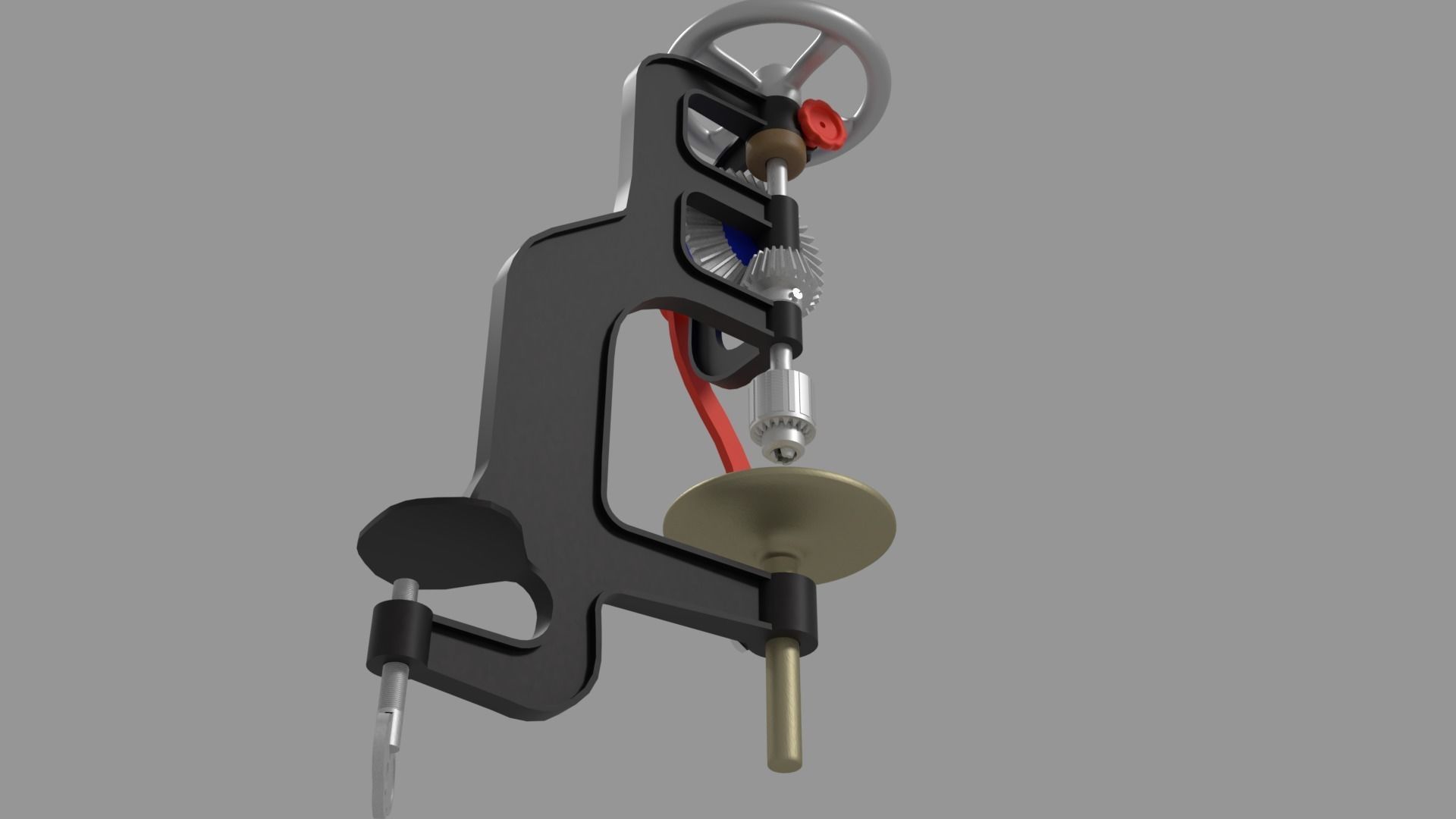 Old type drill 3D model_3